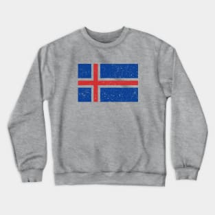 Retro Vintage Iceland Flag Crewneck Sweatshirt
